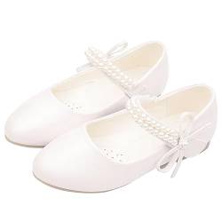 Mädchen-Einzelschuhe für Kinder, offene Zehen, Knöchelriemen, Kleidschuhe, Hochzeitsfeier, Sandalen für, Kinderschuhe Baby Kleinkind (White, 31 Little Child) von Generic