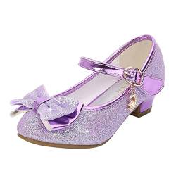 Mädchen Sandalen Prinzessin Schuhe Fischmaul Offene Spitze Blumenschuhe Hohle Blumenschuhe Sandalen Weiche Sohle Prinzessin Sandalen Hausschuhe 31 (Purple, 26) von Generic