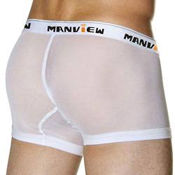 Netz Unterhose Herren Dessous Männer Durchsichtige Unterwäsche Sport Boxershorts Bequem und Perfekte Passform Unterhose Slip Herren String Tanga Weiß M von Generic