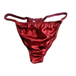 Panasilk Herren Seide G-Strings Tangas Höschen Größe S M L XL 2XL (Mehrfarbig), rot, M von Generic