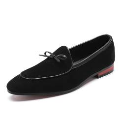 Penny Loafer Herrenschuh - Wildlederschuhe Für Männer, Herren Driver Schuhe, Slip-On Mokassins Für Männer,Schwarz,39 EU von Generic