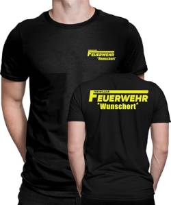 Peronalisiertes Feuerwehr Design beidseitig für jeden Anlass mit Wunschort und/oder mit Wunschname Freiwillige Feuerwehr T-Shirt FUN Shirt Herren Männer T-Shirt von Generic