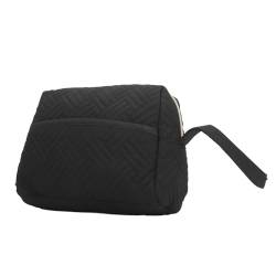 Reise-Kosmetiktasche, Make-up-Tasche aus Polyesterfaser und Weicher Baumwolle für Reisen (Black) von Generic