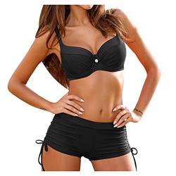 Sport Bikini Damen Bikini Mit Shorts Damen Zweiteiliger Badeanzug Bikini mit Hotpants Träger Oberteil Bikinihose Bikini-Sets FüR Damen von Generic