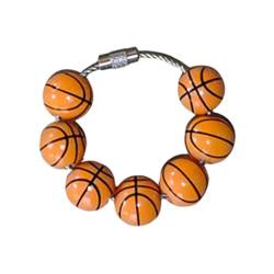 Strandtaschen-Charm-Anhänger, Rucksack-Anhänger-Charm,Kreativer kugelförmiger Perlenanhänger aus Holz | Ballspiel-Enthusiasten Basketball Baseball Perlenanhänger für Handyhüllen, Autospiegel von Generic