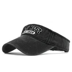 Unisex Visoren Cap - Sonnenschutz Fischerhut Schirmmütze Damen Herren Tenniskappe mit Sonnenblende Sonnenhut Cowboy Outdoor Gartenhut für Golf Reisen Wandern von Generic