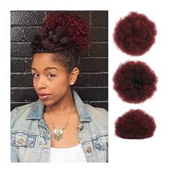 Unordentliches Dutt-Haarteil, Hochsteckfrisur für schwarze Frauen und Mädchen, Afro-Puff-Pferdeschwanz-Verlängerung mit Kordelzug, verworrenes lockiges Dutt-Haar, Chignon-Synthetik-Kurzverlängerung, von Generic