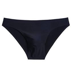 Unterhosen Männer Slip aus Baumwolle Männer Unterwäsche Weich klassischen Sportslip Tanga String Stretch Atmungsaktiv Herrenslips Mit Weichbund Eingriff Männer Unterwäsche Schwarz XL von Generic