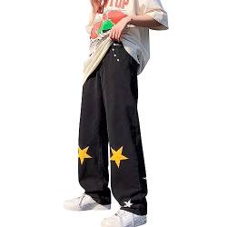 Untersetzt Herren Jeans Baggy Hip Hop Star Hose Denim Loose Goth Fashion Streetwear Afrikanische Hosen Herren von Generic