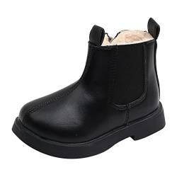 Winter Kinder Schneestiefel - Breiter Zehe Wanderschuhe Frühling Weichsohlen Mädchen Stiefeletten mit Reissverschluss Winterschuhe Mädchen Übergangsschuhe Sneaker Mädchen Mode Winterstiefel von Generic