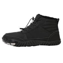 Winterstiefel Herren Warme Gepolsterte - Schneestiefel Herren Mit Plüsch Innen Sportbaumwollschuhe Outdoor Barfußschuhe rutschfest Trekkingschuhe Verschleißfest Arbeitsschuhe Halbschuhe von Generic