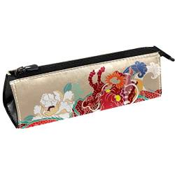 wasserdichte Make up Tasche, Make up Tasche, Reise Kosmetik Organizer für Frauen und Mädchen,Dragon Wave Pfingstrose Kunstmalerei von Generic