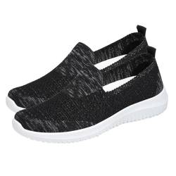 Damen Orthopädische Schuhe Damen Sportschuhe Walkingschuhe Laufschuhe Casual Atmungsaktiv Mesh Low Sport Geschlossene Zehen Sandalen Schuhe Outdoor Multisport Wedge, Schwarz , 40.5 EU von Generico