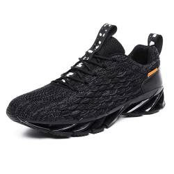 Men's Vaullt Runners,Sport Athletic Breathable Non-Slip Running Sneakers,Comfortable Walking Shoes for Women and Men (Black, Erwachsene, Herren, 43, Numerisch, EU Schuhgrößensystem, M) von Générique