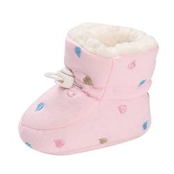 Babyschuhe, warm, kurze Stiefel, modischer Druck, rutschfest, atmungsaktiv, Gummistiefel für Jungen, rose, 20 EU von Generisch