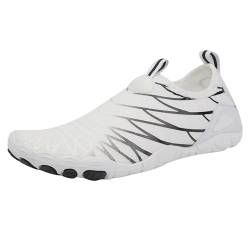 Badepantoletten Herren Herren Schuhe Sandalen Schwimmschuhe für Herren und Damen, leichte Schwimmschuhe, und Tauchschuhe, Strandschuhe, Yogaschuhe für Schwarze Sneaker Herren Turnschuhe (White, 46) von Generisch