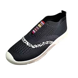 Barfuss Hausschuhe Damen Damen Bequem Pantoletten Fancy Lady Fashion Casual Shoes Mesh Slip On Damen Sportschuhe Flache Schuhe BarfußSchuhe Damen Wasserfest BarfußSchuhe Damen (Black, 37) von Generisch