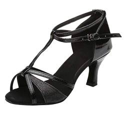 BarfußSchuhe Damen Schuhe Damen Damen Sneaker Schuhe Schuhe Tango-Satin lateinamerikanische Schuhe Med-Heels Dance- -Party-Damen-Freizeitschuhe GrüN Damen Stoffschuhe Damen WeißE Pumps (Black, 35) von Generisch