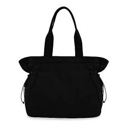 Brusttasche Herren Herren Schultertaschen Kinderru Tragetasche für Damen, Fitnessstudio-Tragetaschen für Damen mit 18 l seitlichem Shopper, Brusttasche Herren Herren Schultertaschen (Black, One Size) von Generisch