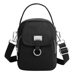 Chest Bag Reiserucksack HandgepäCk Flugzeug Crossbody-Geldbörsen für Frauen Lässige Umhängetasche mit verstellbarem Riemen Umhängetasche Business Rucksack Fahrradrucksack Damen (Black, One Size) von Generisch