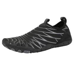 Chucks Damen Schwarz Sicherheitsschuhe Damen S1 Schwimmschuhe für Herren und Damen, leichte Schwimmschuhe, - und Tauchschuhe, Strandschuhe, Yogaschuhe Arbeitsschuhe Klinik Damen Stoff (Black, 37) von Generisch