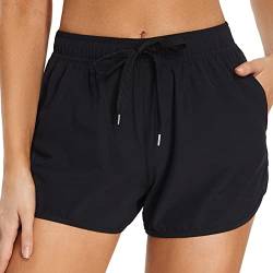 Damen Badeshorts Sommer Badehose Schnell Trocknende Boardshorts Strand Wassersport Shorts mit Liner und Tasche Druck Schwimmhose Frauen für Sommer von Generisch