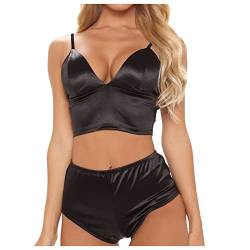 Damen Dessous mit Strapsen Reizwäsche Spitzen Body Shaping Shaping Damenset Damenhosen Unterwäsche BH Set Satin Camisole sexy Unterwäsche Damen Dessous Strapse Sexy Unterwäsche Bodysuit von Generisch