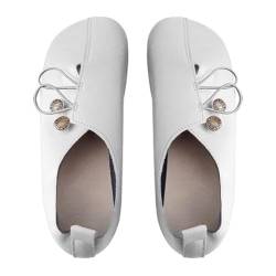 Damen Schwarze Schuhe Damen Ballerinas Damen Große, bequeme und großzügige Freizeitschuhe mit flacher Sohle für Damen im Frühling und Heels Field Schuhe Damensneaker Damen Schuhe (White, 35) von Generisch