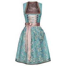 Dirndl Damen midi 3tlg.Trachtenkleid für Oktoberfest,Dirndlkleid Trachten Kleid+Dirndlbluse+Schürze Grosse Grössen Dirndl-Sets Oktoberfest Outfit Dirndl-Komplettsets Rockabilly Abschlussballkleid#125 von Generisch