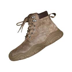 Fahrradschuhe Herren Winter Stallstiefel Winter Herren-Schneestiefel, High-Top-Schneestiefel, modische, lässige Turnschuhe, atmungsaktive, flache Winter Boots Damen Stallschuhe Damen (Khaki, 39) von Generisch