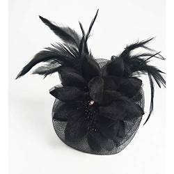 Fascinator Hut Damen Hochzeit Haarschmuck Schleier Hut Cocktail Party Tee Kopfbedeckung Elegant Haarclip Fasching Haarklammer Karneval Teeparty Kirche Haarschmuck von Generisch