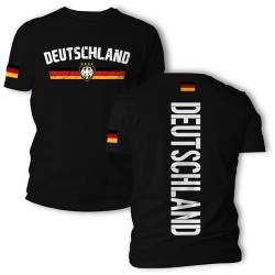 Fußball T-Shirt Deutschland- T Shirt EM WM - Kurzarm Tshirt - Fußballdress - Trikot - Geschenkidee - Germany - Rücken - Trainingstshirt - Fußballtrikot - von Generisch