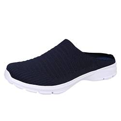 Generisch Atmungsaktive Schnürschuhe für Damen, Flache Freizeitschuhe, Unisex, leichte Arbeitsschuhe, sportliche, atmungsaktive Arbeitsschuhe Schuhe Damen Sandaletten Elegant (Black, 48) von Generisch