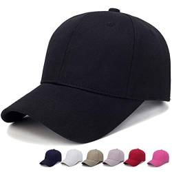 Generisch Baseballkappe für Herren und Damen, Baumwolle Vintage Baseball Cap Baseballmütze, Einfarbig Basecap Sonnenmütze Schildmütze Schildkappe von Generisch