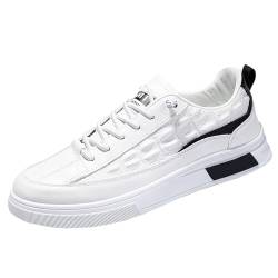 Generisch Herren Trend Sneaker Alle Jahreszeiten Mode Herrenschuhe Sport Schuhe Weiße Leicht Outdoor Schuhe Rutschfest Halbschuhe Laufschuhe Atmungsaktive Bequem Lässig Einfach Weichen Sohlen 39-44 von Generisch