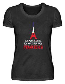 Generisch Ich muss nach Frankreich - Damenshirt -L-Schwarz von Generisch