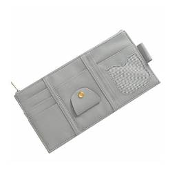 Generisch Magische Brieftasche Innenreißverschluss mit Zubehör, Auto-Sonnenschutz, Organizer-Tasche, Aufbewahrungstasche Handyhülle Brieftasche (Grey, M) von Generisch
