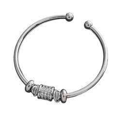 Generisch Manschettenarmbänder für Damen, trendiges Zirkon-Armband, Armreif mit kubischem Zirkonia, Armreif mit Zirkonia, verstellbarer Armreif für Stil und Komfort, modisch für Freunde und Frauen von Generisch