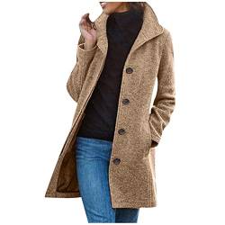 Generisch Mantel Damen Wollmantel Herbst Damen-Mäntel Wolle Übergangsmantel Wintermantel Wolljacke Trenchcoat Herbstmantel Kurzmantel Winterjacke Jacken Sale Damen Angebote Des Tages Heute 01 Khaki S von Generisch