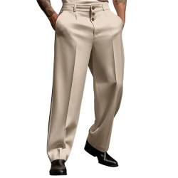 Generisch Stretch Hose Anzughosen für Herren Hose mit Seitentaschen Herren Herren Cargo Hose Herren-Cargohosen Herren Chino Hose Stretch Clearance Items Stoffhosen Herren von Generisch