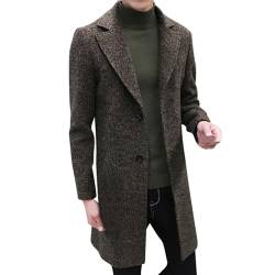 Generisch Winter Coat, Herren Mantel Regular Fit Outdoor Business Übergangsmantel Wintermantel Herrenmantel Lang Ledermantel Schwarz Men Herrenwollmantel Kurzmantel Wolle Jacket Coats (XL, Armeegrün) von Generisch