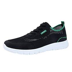 Gesundheitsschuhe Herren Herren Sneaker Sneaker Atmungsaktive Schuhe Mode Männer Lace-up Sport Bottom Mesh weiche lässige für Herren Gesundheitsschuhe Herren Herren Sneaker Sneaker (Black, 40) von Generisch