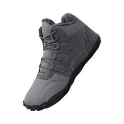 Gummistiefel GefüTtert SchnüRstiefeletten Damen Paar Schneestiefel Mode Casual Sneakers Damen Schneestiefel Winter gepolsterte warme Herrenstiefel Damen Schneestiefel Schuhe Damen (Grey, 37) von Generisch