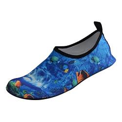Hausschuhe Junge Flip Flops Herren Schuhe Herren Männer und Frauen Schwimmschuhe Leichte Schwimmschuhe Waten Tauchen Strandschuhe Frauen Yoga Haut OrthopäDische Hausschuhe Sandals (Dark Blue, 46) von Generisch