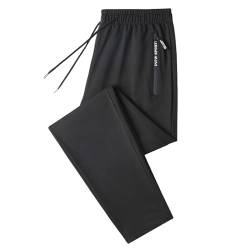 Jogginghose Damen Baumwolle Sporthose Lang Trainingshosen Damen Sport Hosen mit Gummizug Sportbekleidung Fitness Sporthosen mit Bündchen Freizeithose für Fitness Yoga, Freizeit M-8XL (a-Black, XXXXL) von Generisch