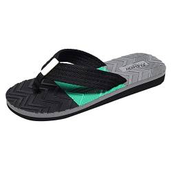 Klassische bequeme Herren-Flip-Flops, modische Sandalen, Strandpantoffeln, Herren-Flops, Größe 45, Schwarz , 39 1/3 EU von Generisch