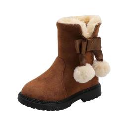 Kleinkind Stiefeletten - Wollschuhe Verdicken Schneestiefel Knöchel-Schneestiefel Fell Gefüttert Winterscuhe Niedliche Stiefel Winterschuhe Wanderschuhe rutschfeste Babyschuhe 0-18 Monate von Generisch