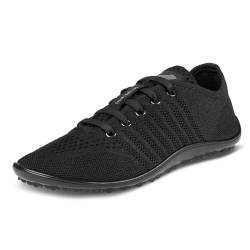 L E G U A N O - GO: - minimalistischer Barfußschuh/Sneaker für Damen und Herren (Black, EU Schuhgrößensystem, Erwachsene, Numerisch, M, 44) von Generisch