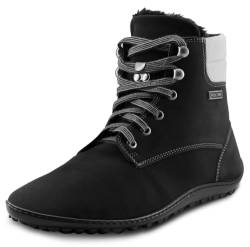 L E G U A N O - ICEBARE - warm gefütterter Damen und Herren Unisex Winter Barfußschuh/Winterstiefel/Wanderschuh (Schwarz, EU Schuhgrößensystem, Erwachsene, Numerisch, M, 36) von Generisch