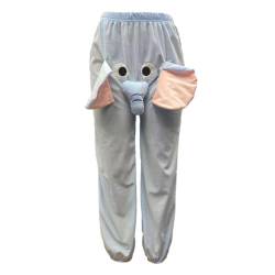 Lustige Elefantenhose,Jumbo Trunks Pyjamas,Elefantenhosen For Männer Und Frauen,Flanellpyjama Mit Großer Nase Und Ohren, Elefanten-Tierhose,Unisex, Weiche Elefanten-Homewear-Nachtwäsche Für Den Winter von Generisch